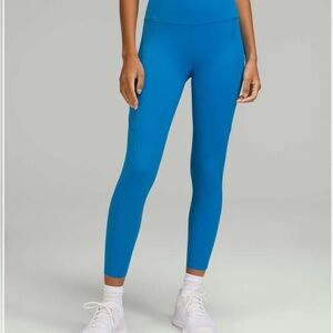Lululemon Fast and Free Leggings with pockets 6 Poolside Blue